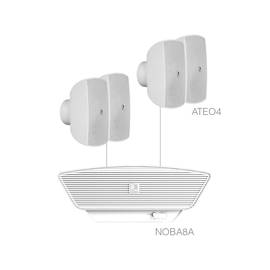 AUDAC - SONA4.5/W - 4x ATEO4  + NOBA8A - White