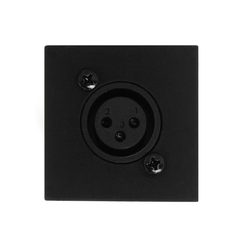 AUDAC - WMI16/B - Wall mic input - 45x45mm - RJ45 - Black version