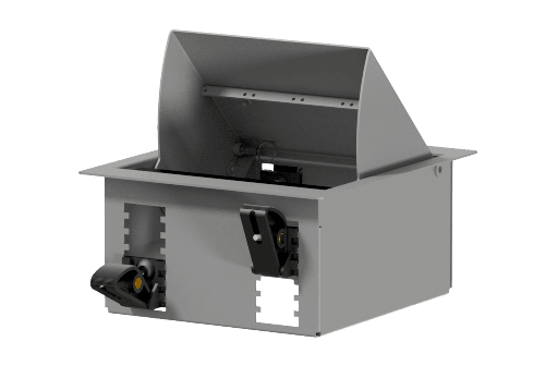 CAYMON - CASY024/G - CASY In-table mount box - 4 space - Grey version - RAL9006