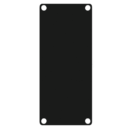 CAYMON - CASY101/B - CASY 1 space closed blind plate - Black version