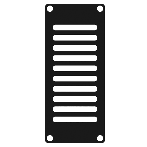 CAYMON - CASY102/B - CASY 1 space vented blind plate - Black version