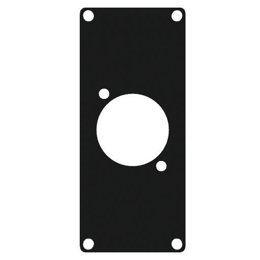 CAYMON - CASY103/B - CASY 1 space cover plate - 1x D-size hole - Black version
