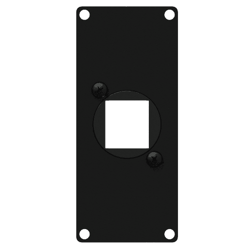 CAYMON - CASY106/B - Casy 1 space cover plate - 1 x Keystone adapter - Black version