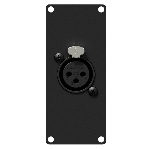 CAYMON - CASY121/B - CASY 1 space with XLR female to 3-pin terminal block - Black version