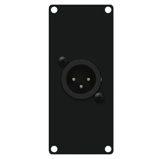 CAYMON - CASY122/B - CASY 1 space with XLR male to 3-pin terminal block - Black version