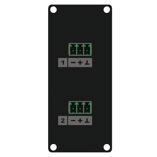 CAYMON - CASY138/B - CASY 1 space with 2x 3-pin terminal block to 3-pin terminal block - Black