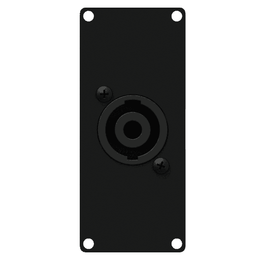 CAYMON - CASY141/B - Casy 1 space with male SpeakON to 4-pin terminal block - Black version
