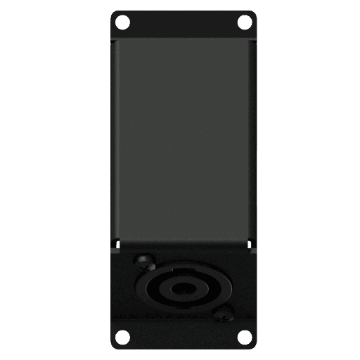 CAYMON - CASY143/B - CASY 1 space angled with male SpeakON to 4-pin terminal block - Black version