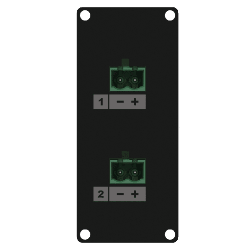 CAYMON - CASY148/B - CASY 1 space speaker level 2x 2-pin terminal block to 2-pin terminal block - Black version