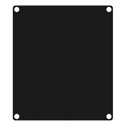 CAYMON - CASY201A/B - CASY 2 space closed aluminum blind plate - Black