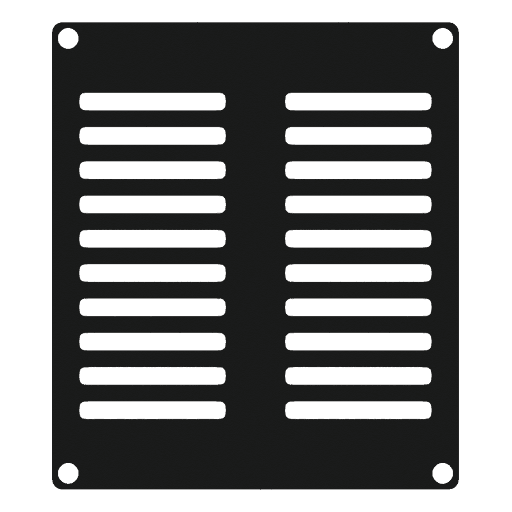 CAYMON - CASY202/B - CASY 2 space vented blind plate - Black version