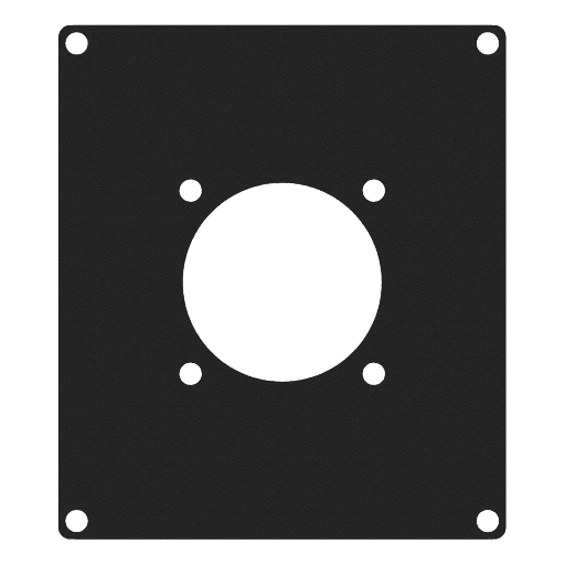 CAYMON - CASY205/B - CASY 2 space cover plate - 1x G-size hole - Black version