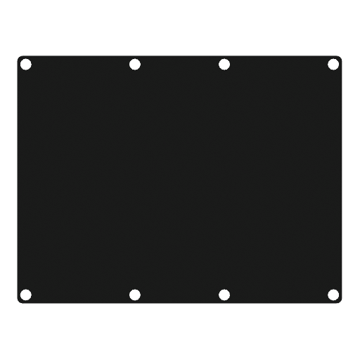 CAYMON - CASY301/B - CASY 3 space closed blind plate - Black version