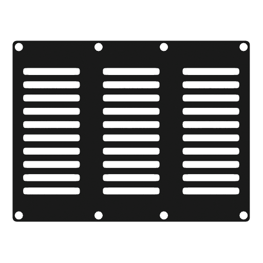 CAYMON - CASY302/B - CASY 3 space vented blind plate - Black version