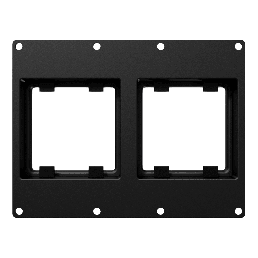 CAYMON - CASY303/B - CASY 3 space double 45x45 mm module plate - Black