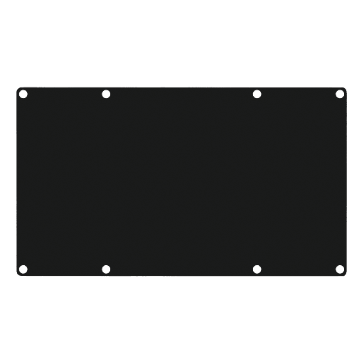 CAYMON - CASY401/B - CASY 4 space closed blind plate - Black version