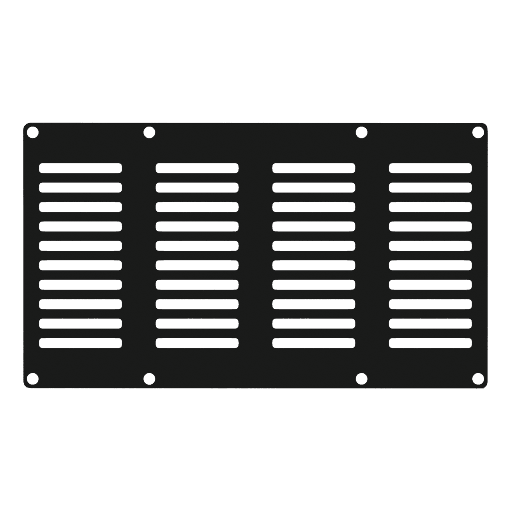 CAYMON - CASY402/B - CASY 4 space vented blind plate - Black version