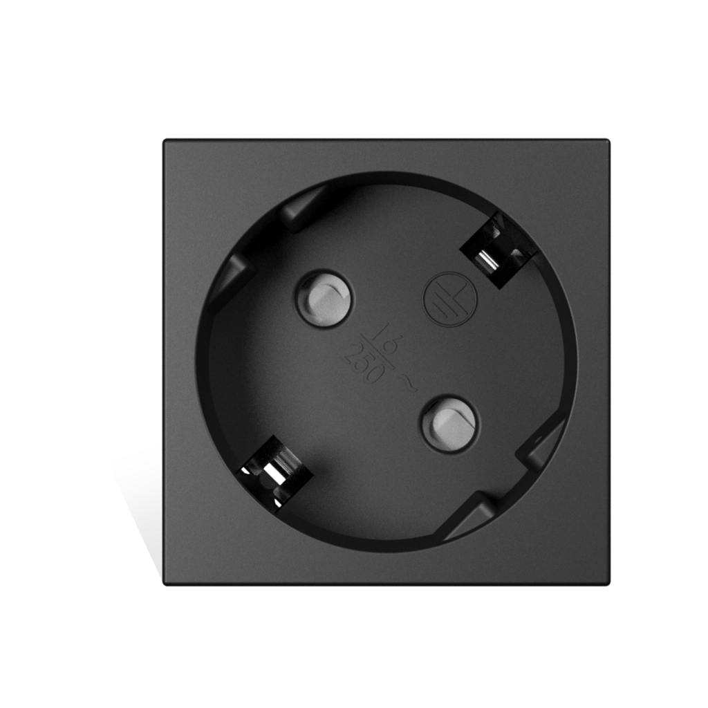 CAYMON - CP45PG/B - Connection module - German power socket - Black version