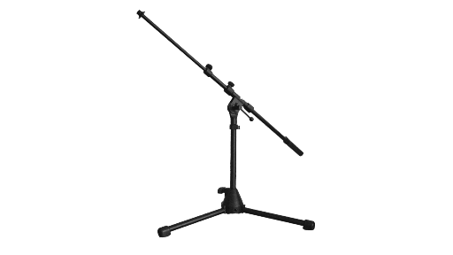 CAYMON - CST259/B - Microphone drum stand with extendable boom arm, adjustable from 500 to 900mm. - Black version