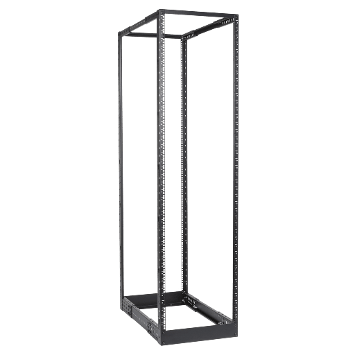 CAYMON - DPR942/B - 4-post 19" open-frame rack - 42 units - 550~1015 mm depth - Black version