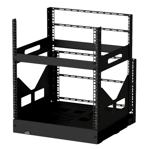 CAYMON - GPR412/B - 19" slide-out rack - 12 units - 420mm depth - Black version