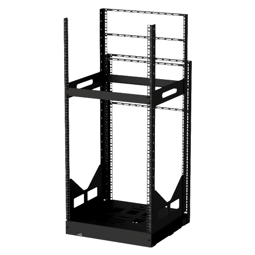 CAYMON - GPR424/B - 19" slide-out rack - 24 units - 420mm depth - Black version