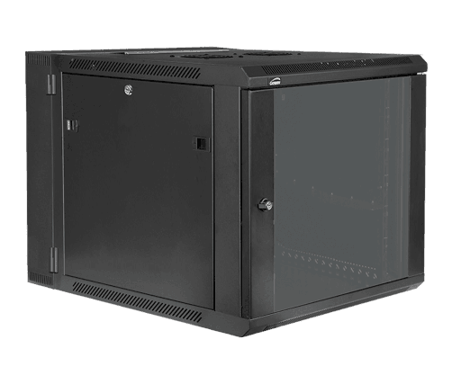 CAYMON - HPR509/B - Double section 19” wall mountable rack - 9 units - 550mm depth - Black version