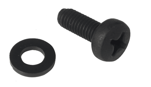 CAYMON - KS600 - Bolt M6 x 16 mm DIN7985 black phosphated + nylon washer - 100 pcs pack