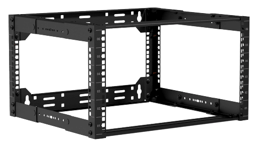 CAYMON - OPR306A/B - 19" in depth adjustable open frame rack - 6 unit - 300 ~ 450mm - Black
