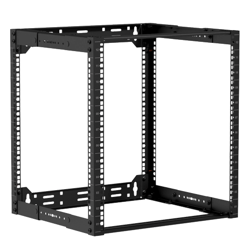 CAYMON - OPR312A/B - 19" in depth adjustable open frame rack - 12 unit - 300 ~ 450mm - Black