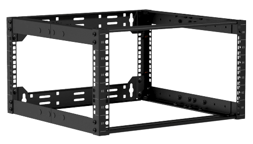 CAYMON - OPR506A/B - 19" in depth adjustable open frame rack - 6 unit - 500 ~ 700 mm - Black