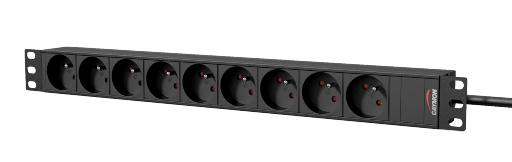 CAYMON - PSR109F/B - 19" power distribution unit - 9 x French sockets - Black version