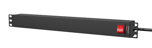 CAYMON - PSR119GS/B - 19" power distribution unit - 9 x German sockets + rear switch - Black version