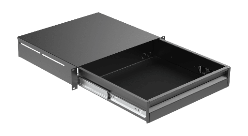 CAYMON - RD220/B - 19" rack drawer - 2 unit - Black version