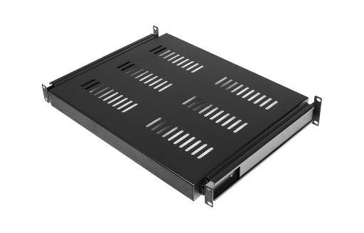 CAYMON - SS160/B - Sliding shelf for 19" rack cabinet - Black version