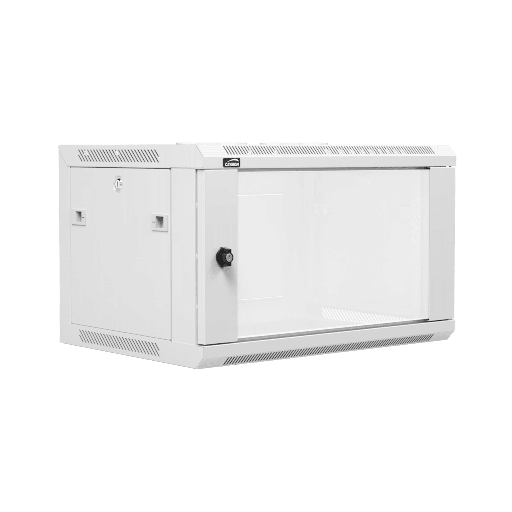 CAYMON - WPR406R/W - 19” wall mount rack - 6 units - 450mm depth - Removable back - White version
