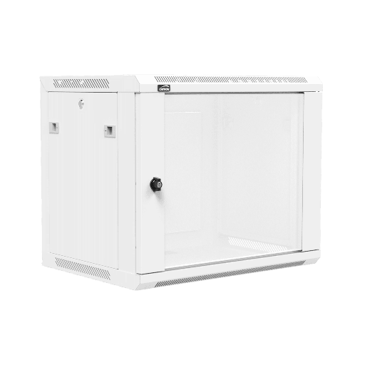 CAYMON - WPR409R/W - 19” wall mount rack - 9 units - 450mm depth - Removable back - White version