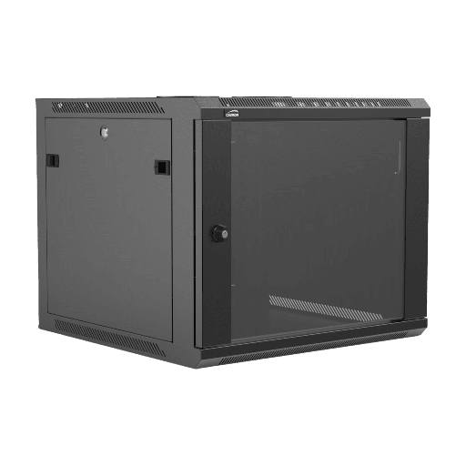 CAYMON - WPR609R/B - 19” wall mount rack - 9 units - 600mm depth - Removable back - Black version