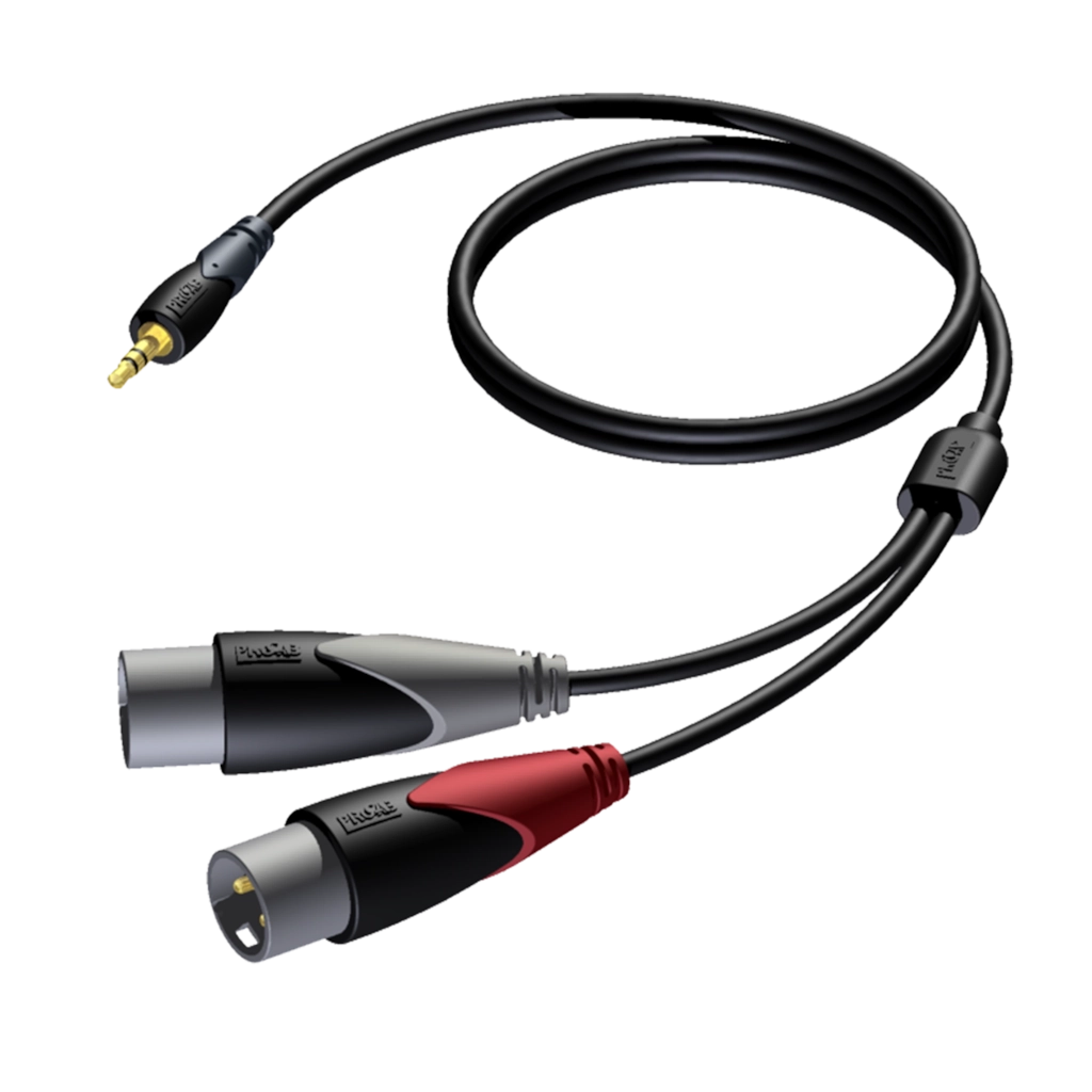 PROCAB-avit - CLA712/1.5 - 3.5 mm Jack male stereo - 2 x XLR male - 1,5 meter