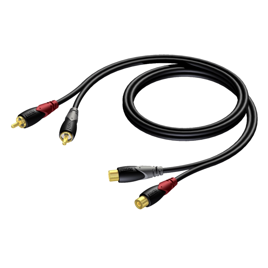 PROCAB-avit - CLA850/3 - 2 x RCA/Cinch female - 2 x RCA/Cinch male - 3 meter