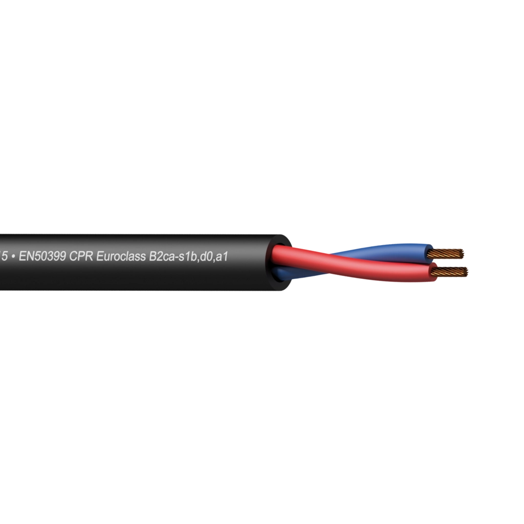 PROCAB-avit - CLS215-B2CA/1 - Loudspeaker cable - 2 x 1.5 mm² - 16 AWG -  EN50399 CPR Euroclass B2ca-s1b,d0,a1 - 100 m wooden reel