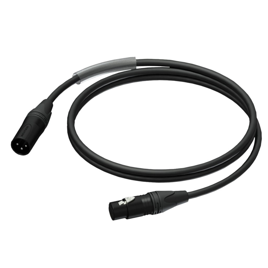 PROCAB-rental - PRA901/0.5 - XLR male - XLR female - UltraFlex™ - 0,5 meter