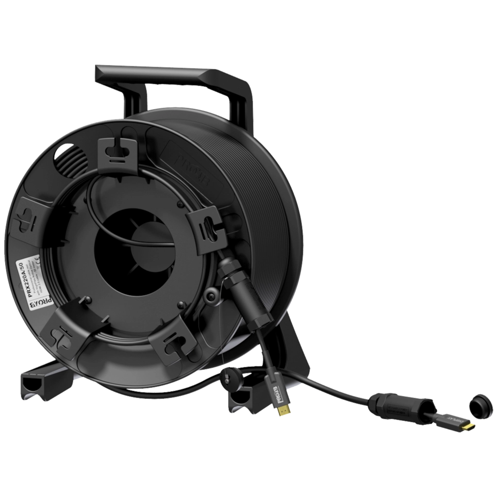 PROCAB-rental - PRX220A/50 - Cable reel - HDMI A male - HDMI A male - Armored active optical - HighFlex™ - 50 meter