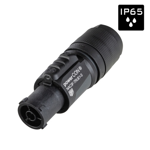 NEUTRIK - NAC3F-TRUE1-S - Neutrik PowerCON TRUE1 locking female cable connector with power-in and screw terminals for cable diameters from 6 to 12mm (IP65)
