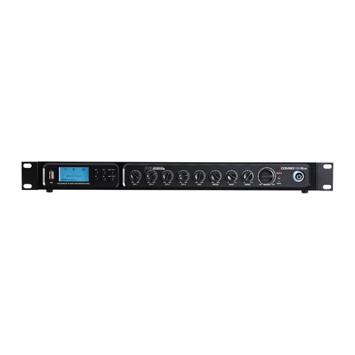 AUDIOPHONY PA - COMBO120Evo - Amplifier / Mixer 100V - 120W with integrated media player: USB, FM tuner, Bluetooth and DAB+