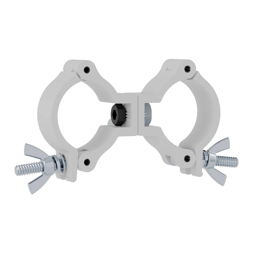 CONTESTAGE - SWIVEL CLAMP102 W - Double mounting clamp for 46-51mm tube - MWL 75kg - White