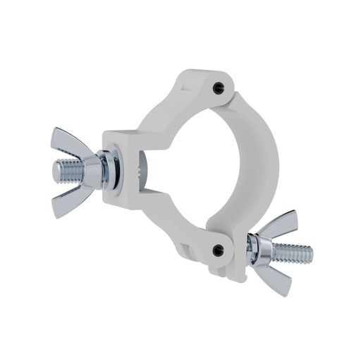 CONTESTAGE - ALU CLAMP101-V2 W - Alu Clamp for tube 50mm - Max. load 75kg - White