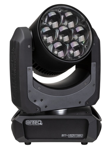 BRITEQ - BT-VERTIGO - Compact moving wash equipped with 7x60W RGBL LEDs, extremely fast Pan/Tilt/Zoom movements & large 4°-70° zoom range