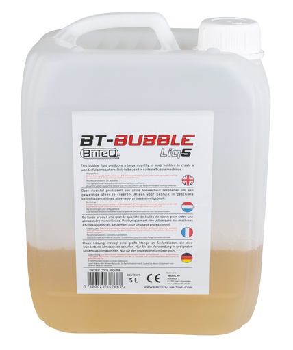 BRITEQ - BT-BUBBLELIQ5 - Bubble liquid 5L (1.67L concentrate, top up with water)