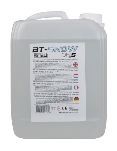 BRITEQ - BT-SNOWLIQ5 - Snow liquid with high volume and low residue, 5L tank